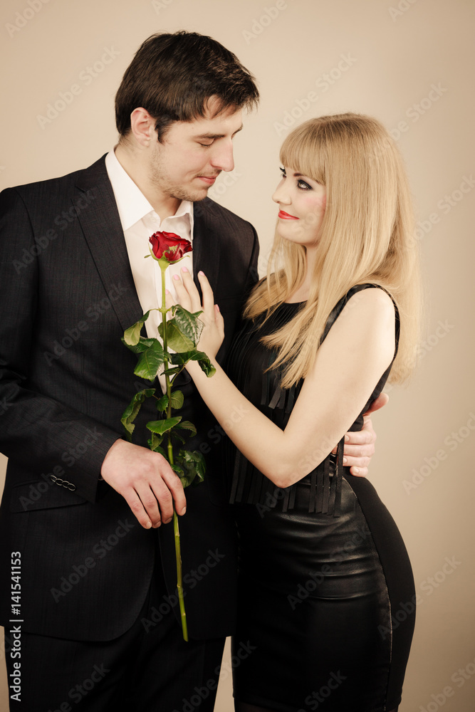 Elegant couple on perfect date.