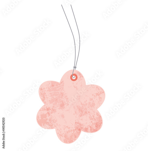 Anhänger Schild rosa Blume 