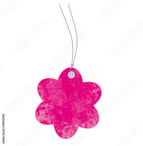 Anhänger Schild rosa Blume 