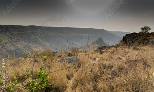 Majestic sunset in the mountains landscape photo