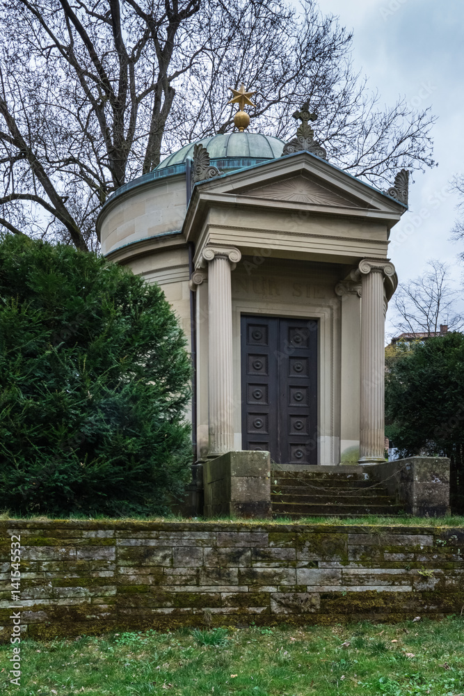 Small Mausoleum Graveyard German European Funeral Closed Architecture Old