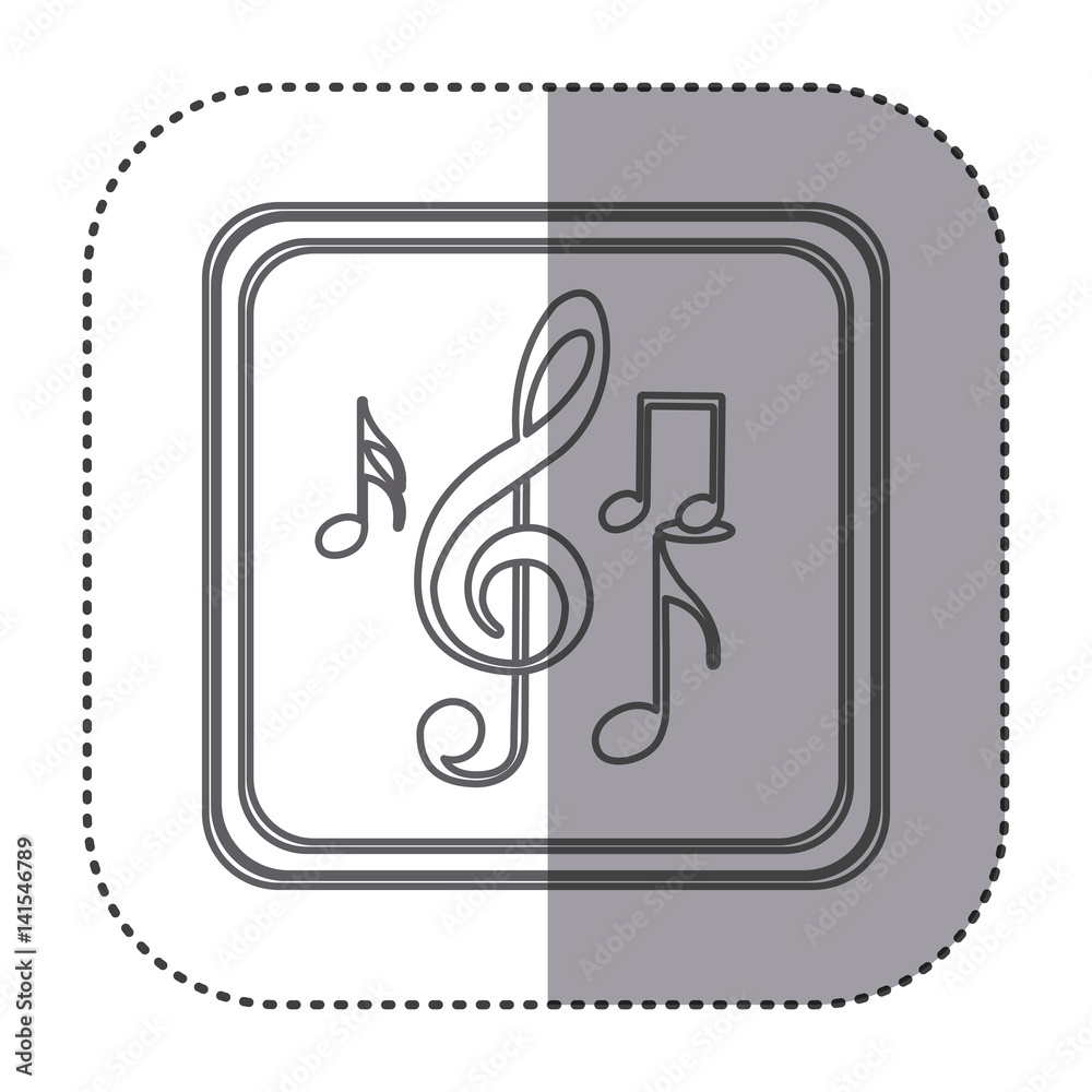 figure symbol music sign icon, vector illustration design