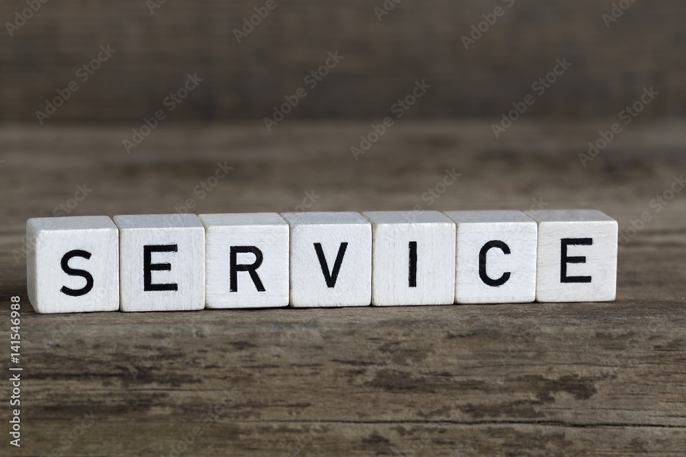 Fototapeta premium Service, written in cubes