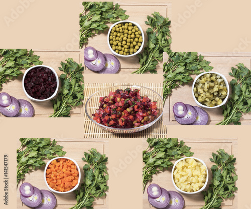 Ingredients for beetroot salad