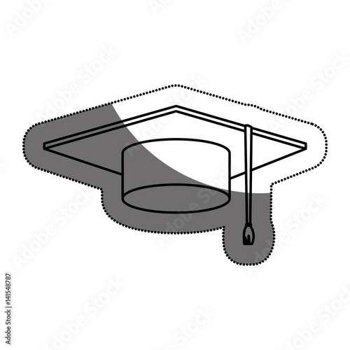 graduation hat isolated icon