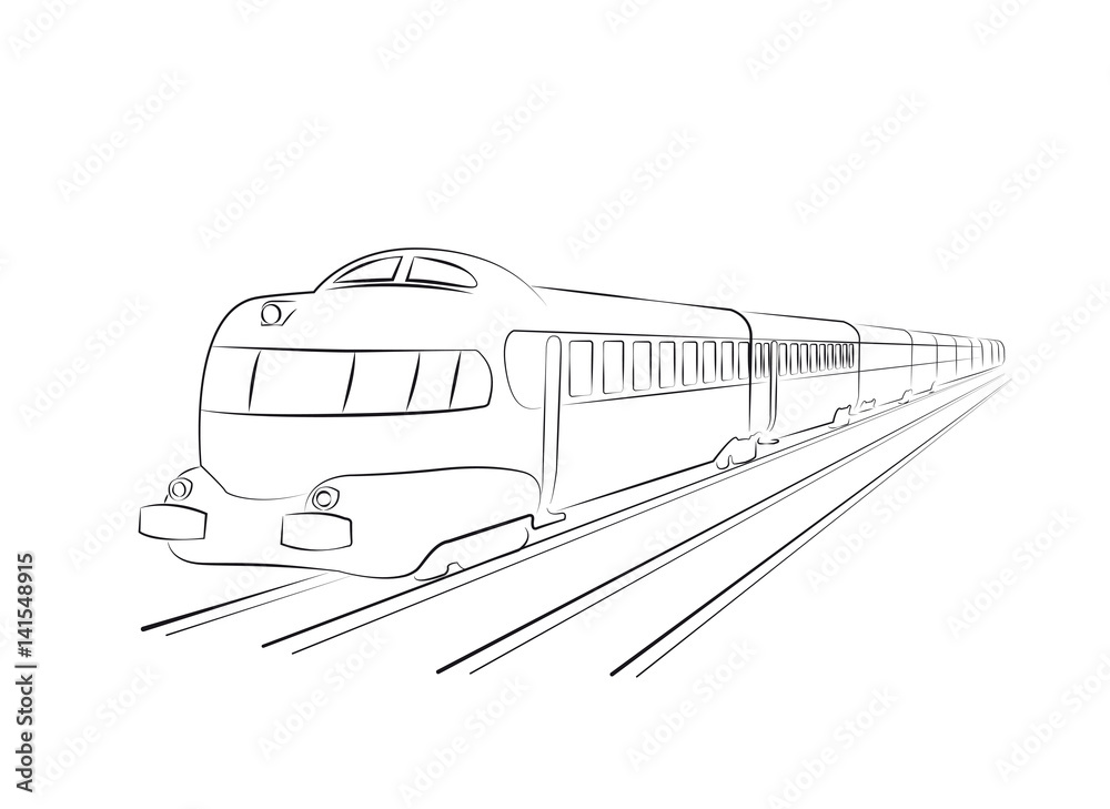 Naklejka premium train passenger