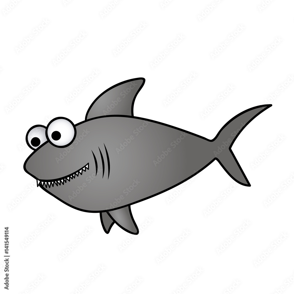 happy shark cartoon icon, vector illustration design happy shark cartoon icon, vector illustration design
