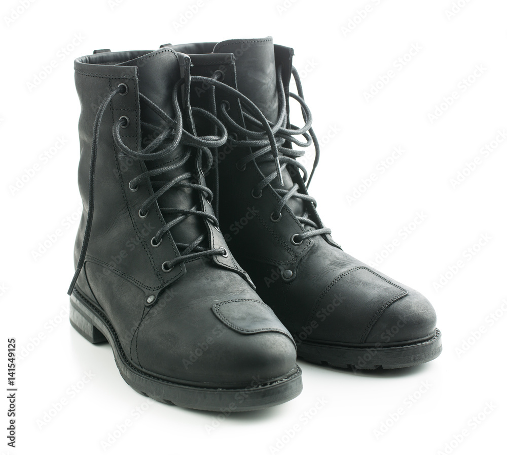 Motorcycle leather boots.