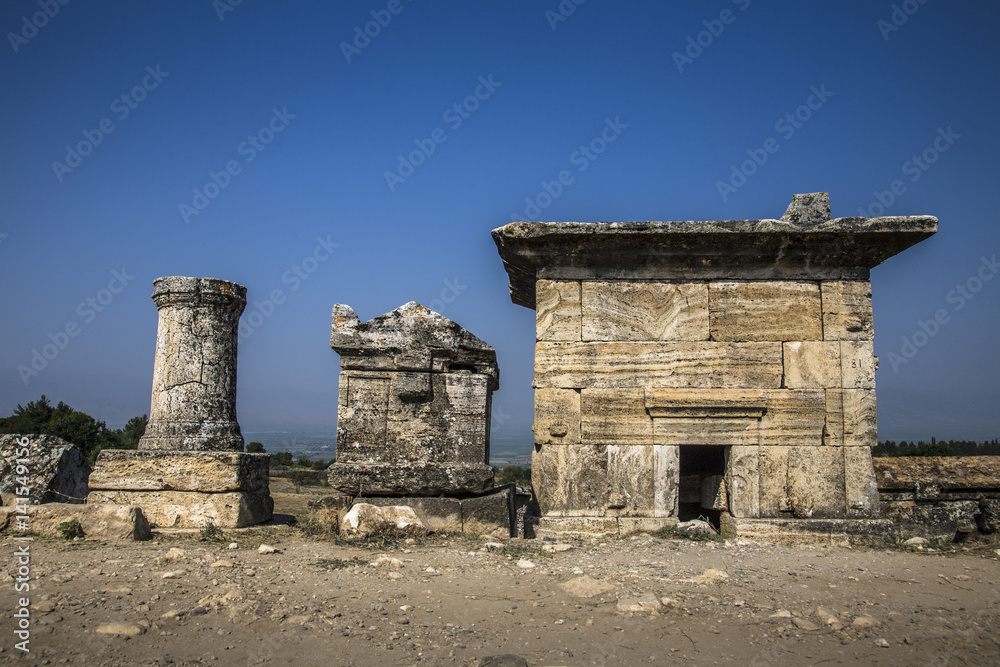 Ancient graves - Pamukale Turkey