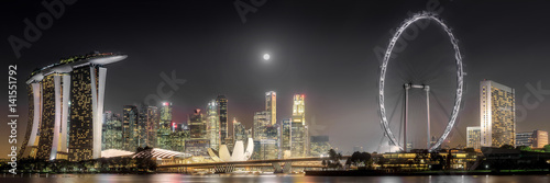 Photography Singapore Skyline and view of Marina Bay
