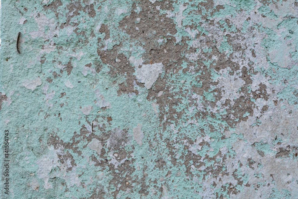 Fototapeta premium Painted concrete wall gray-green color