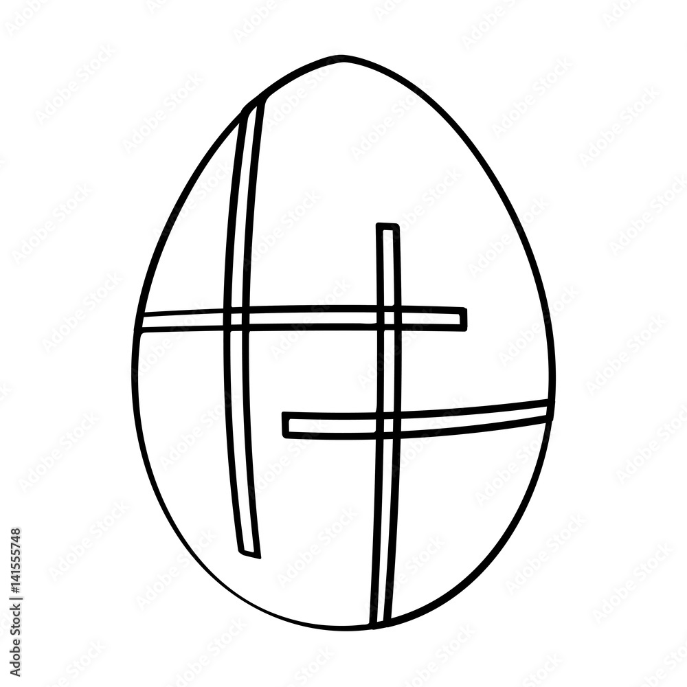 Isolated silhouette of an easter egg, Vector illustration Isolated silhouette of an easter egg, Vector illustration