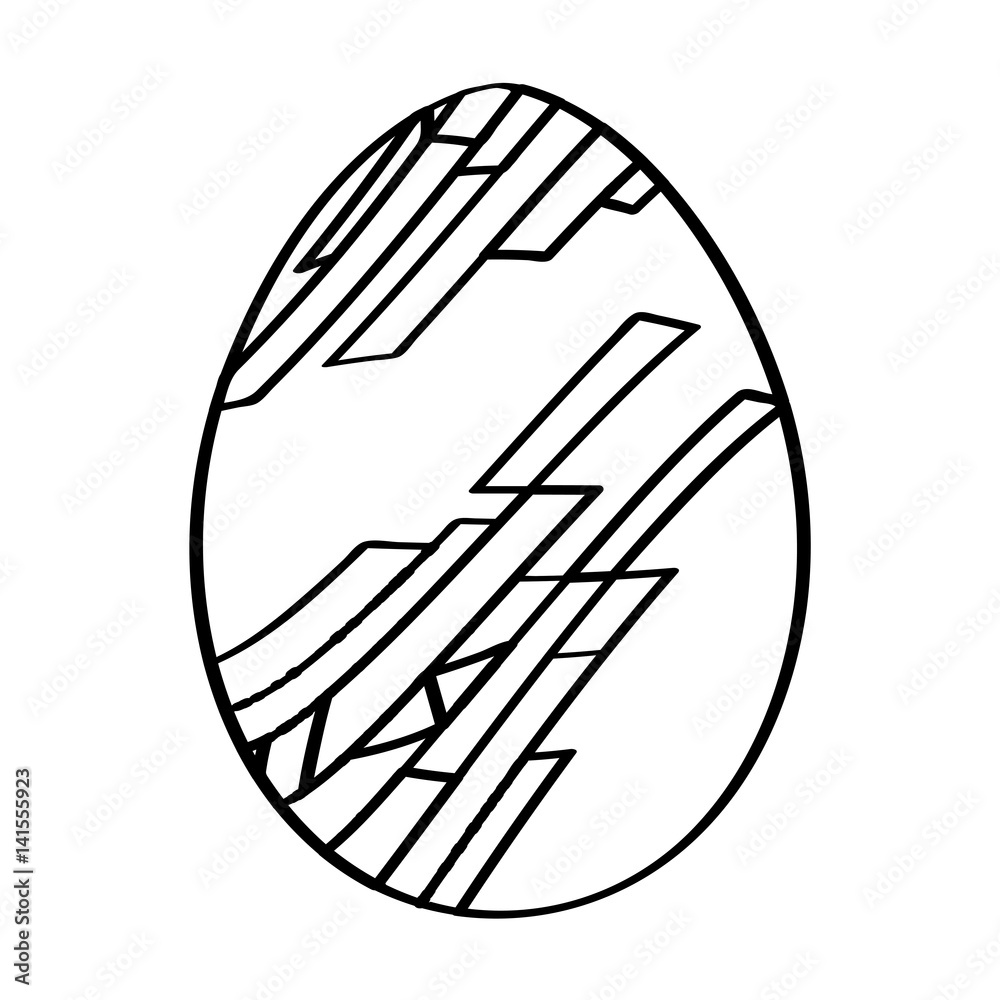 Isolated silhouette of an easter egg, Vector illustration Isolated silhouette of an easter egg, Vector illustration