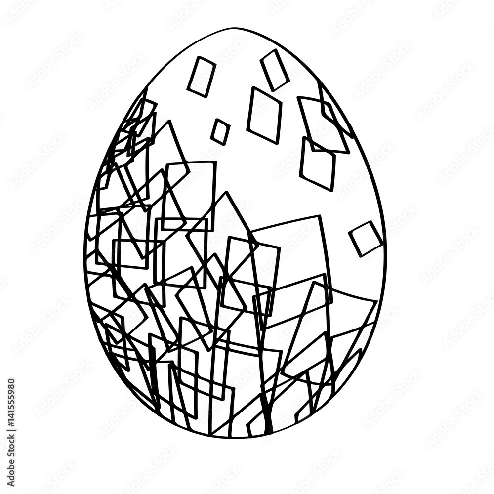 Isolated silhouette of an easter egg, Vector illustration Isolated silhouette of an easter egg, Vector illustration