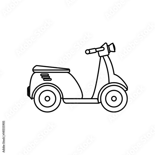 scooter vehicle isolated icon