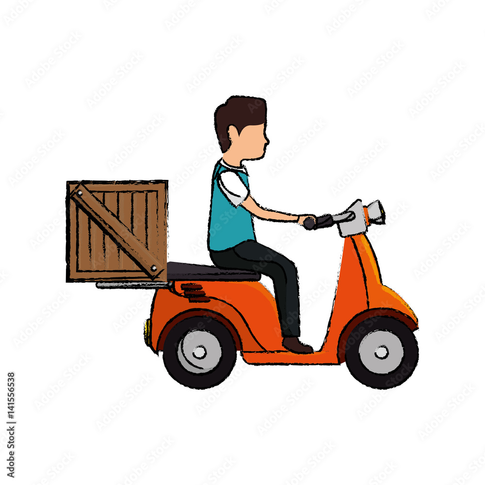 scooter vehicle isolated icon