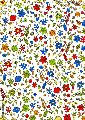 A nice pattern of flowers