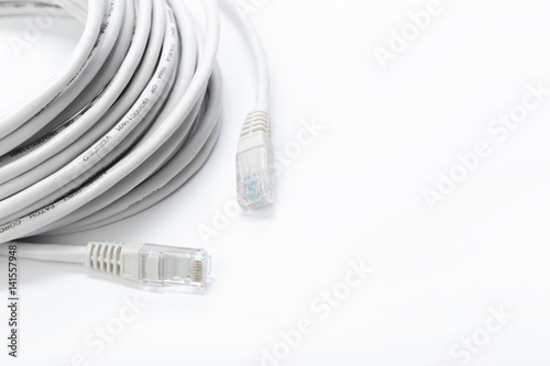 Close up of network cable