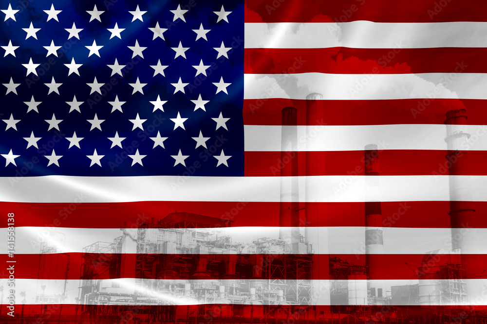 Naklejka premium Pollution in the United States of America