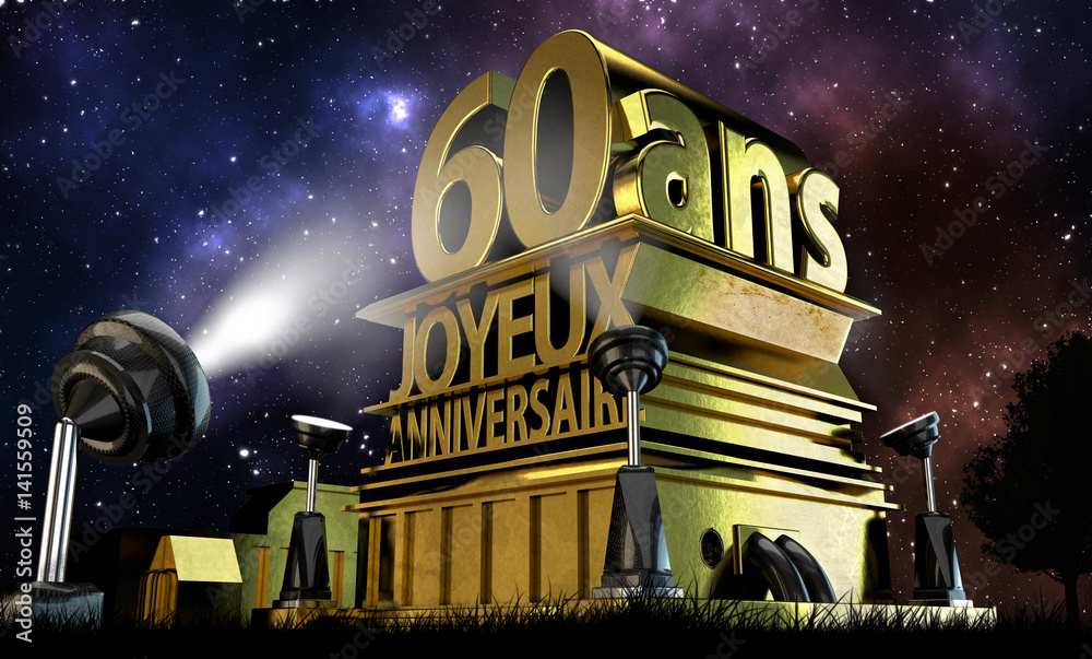 60 ans joyeux anniversaire Illustration Stock | Adobe Stock
