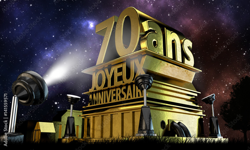 70 ans joyeux anniversaire Illustration Stock | Adobe Stock