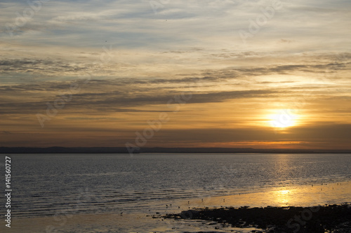 Sunset off Canvey Island  Essex  England