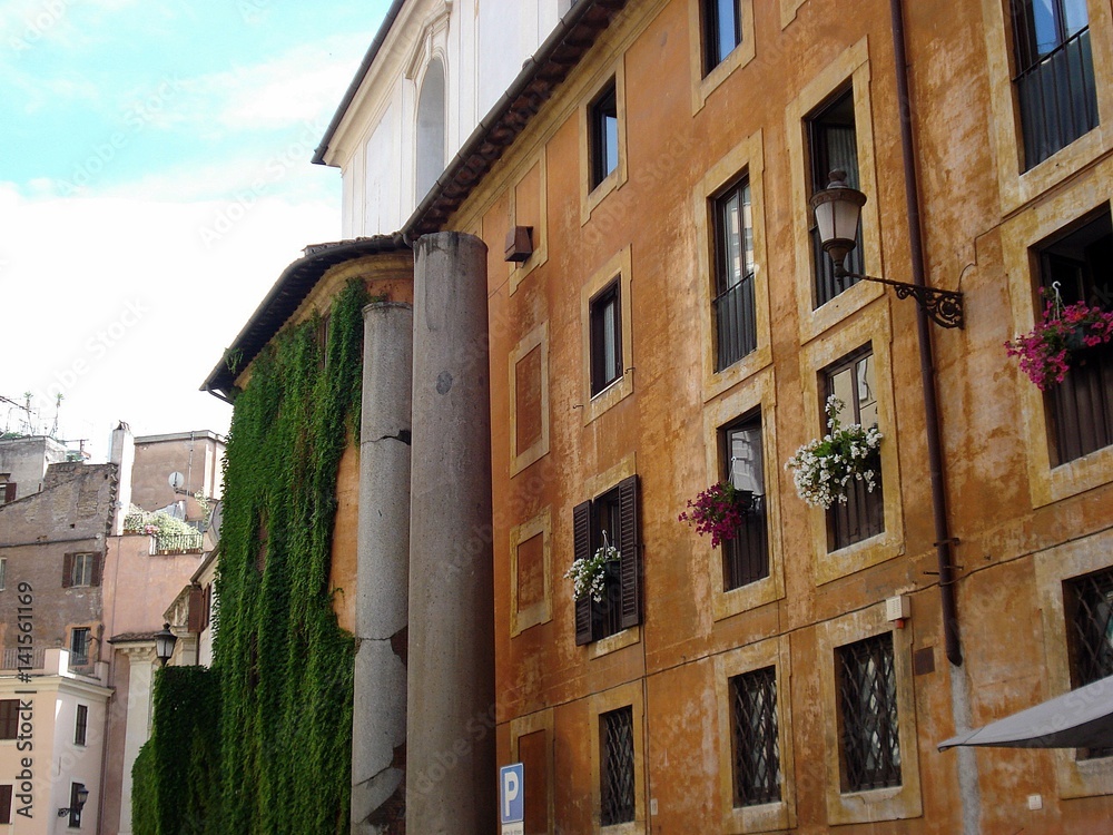 Naklejka premium Rome buildings light colorslight colors