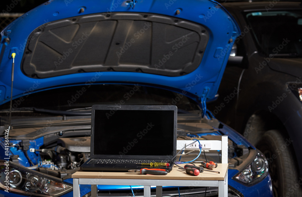 Obraz premium Modern tools for car diagnostic