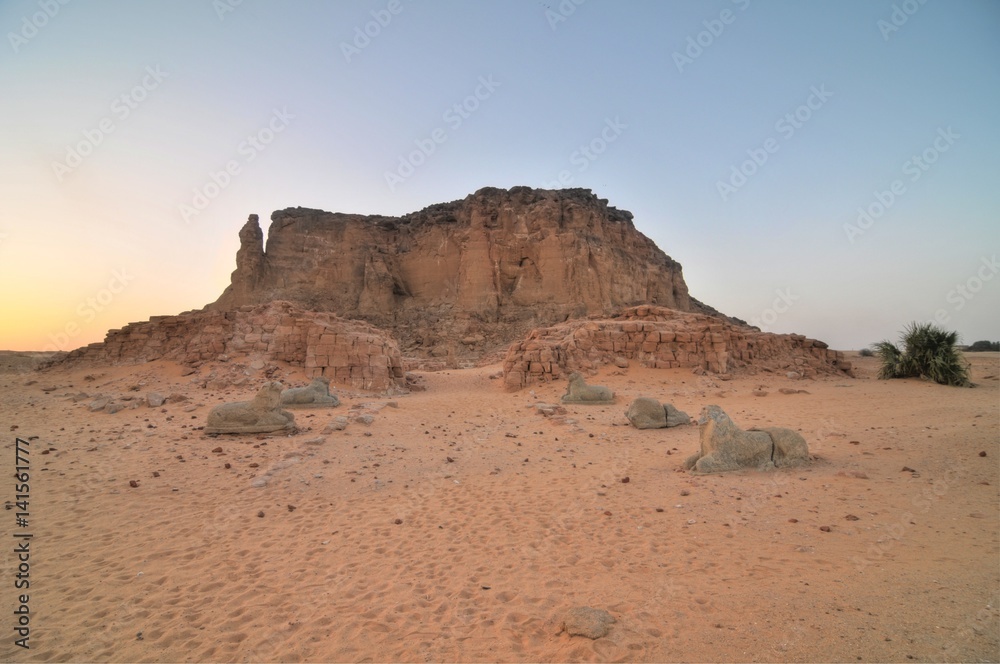 Jebel Barkal or Gebel Barkal - a holy mountain located in Karima town in Northern State in Sudan,
