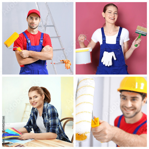 Collage of decorators with ...