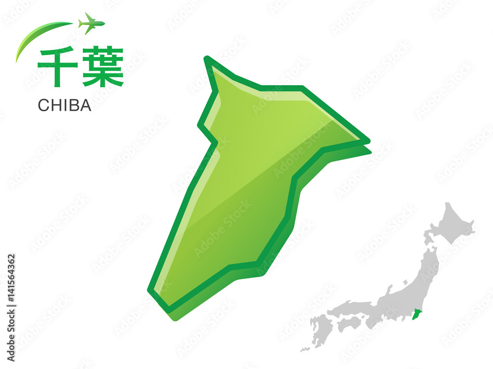 千葉の地図 イラスト素材 Stock Vector Adobe Stock