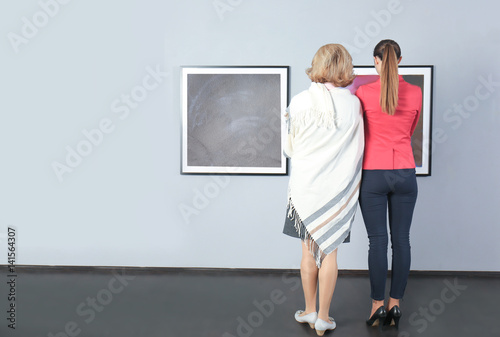 Beautiful women in modern a...
