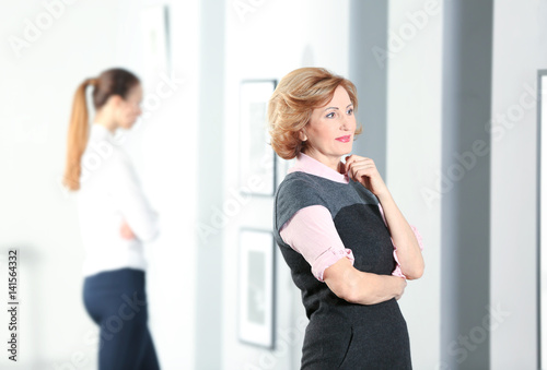 Beautiful women in modern a...