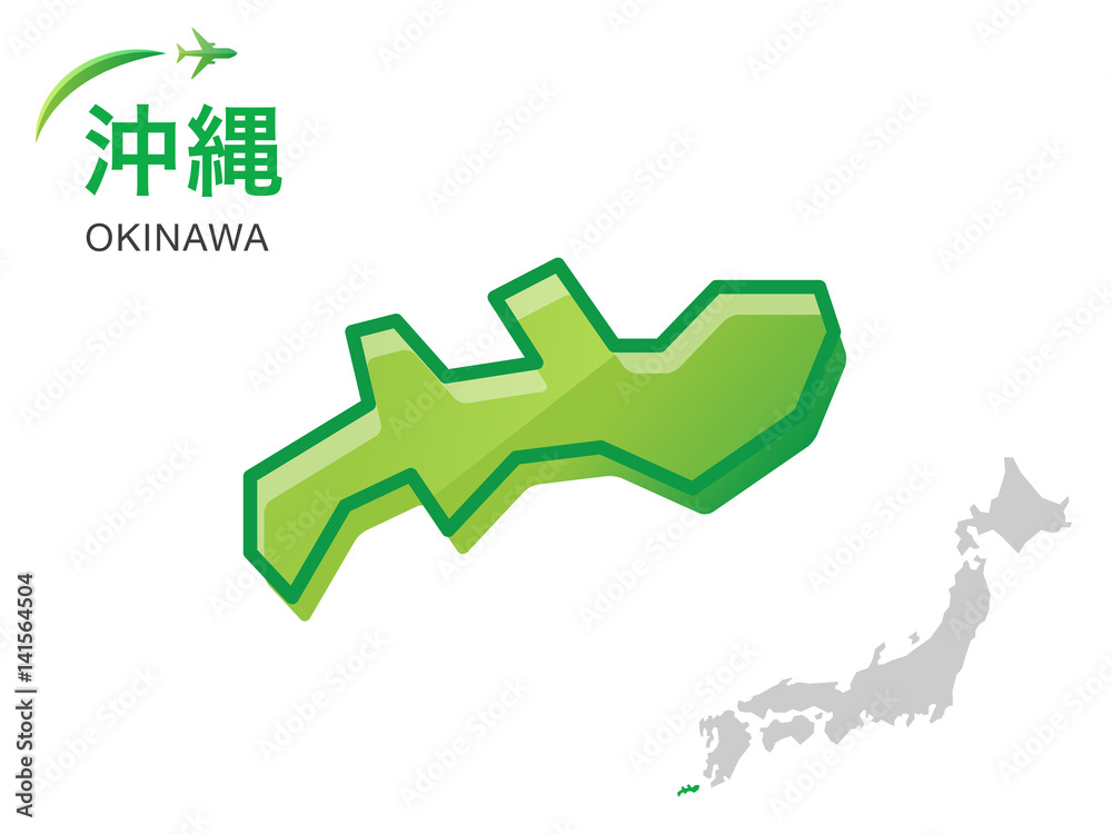 沖縄県の地図 イラスト素材 Stock ベクター Adobe Stock