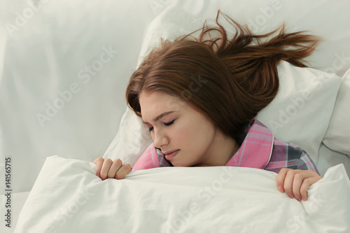 Young woman with sleep diso...