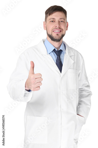 Young handsome pharmacist s...