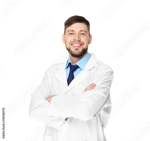Young handsome pharmacist w...
