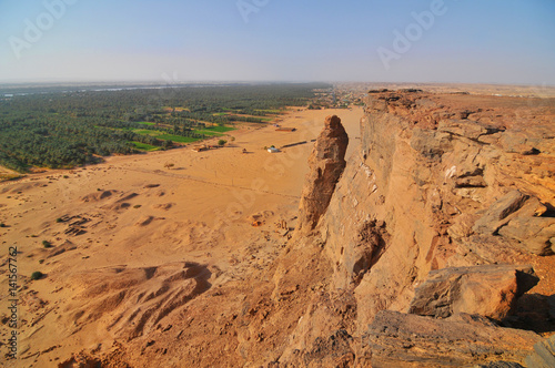 Jebel Barkal or Gebel Barkall - a holy mountain located in Karima town  in Sudan photo