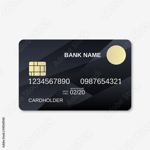 Bank card, credit card, discount card design template