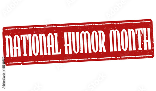 National humor month sign or stamp