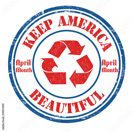 Keep america beautiful sign or stamp