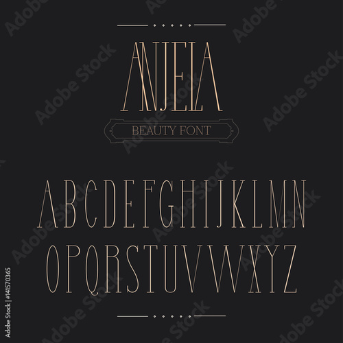 Anjela elegant thin font