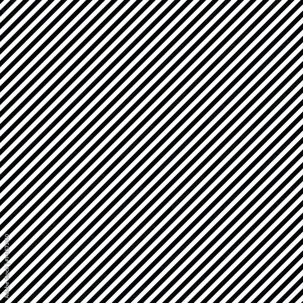 Diagonal lines seamless black and white pattern. Repeat straight ...