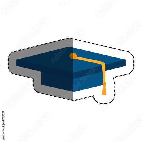 graduation hat isolated icon
