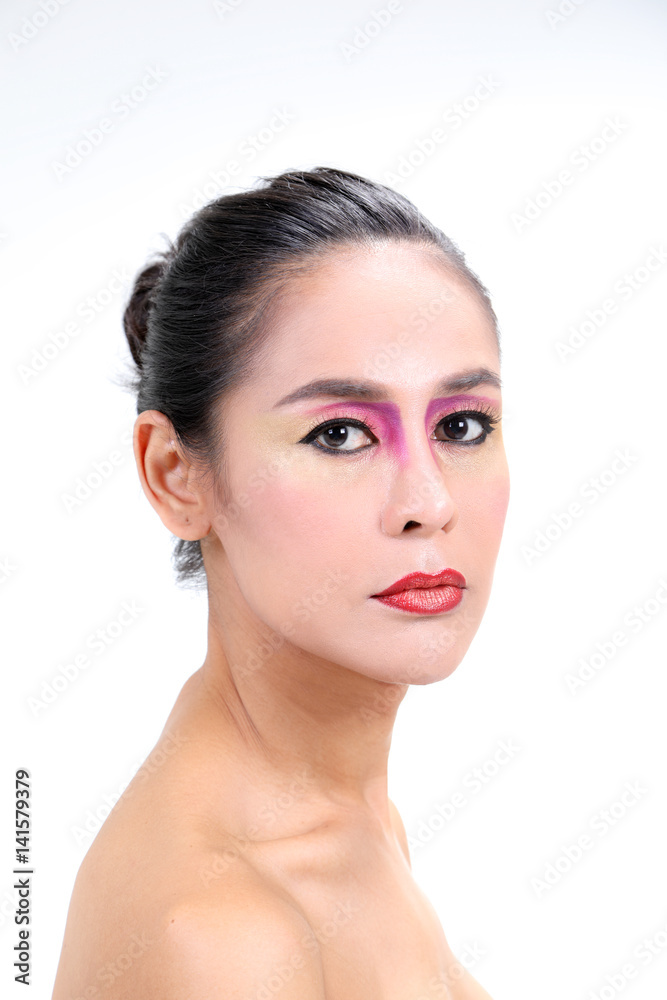 Asian Woman Fashion Makeup.