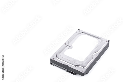 harddisk drive is the data storage for the digital data computer on white background harddisk technology isolated 