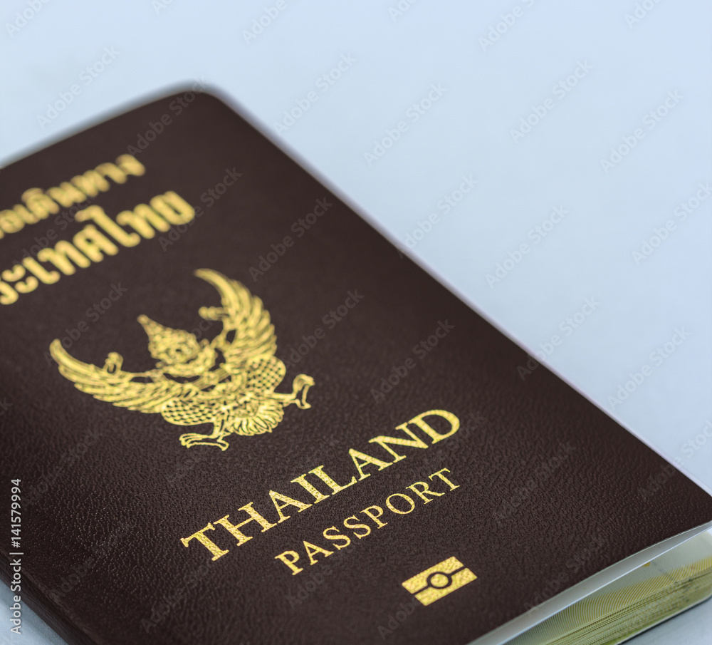 Passport of thailand isolate on white background Passport of thailand isolate on white background