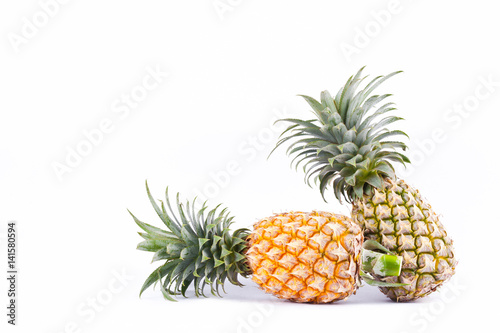  pineapple is  high vitamin C  fruit on white background healthy pineapple fruit food isolated
