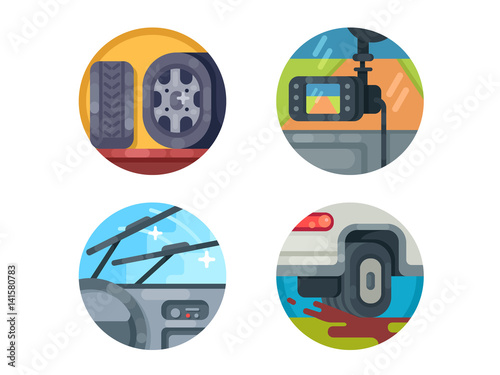 Set of auto icons