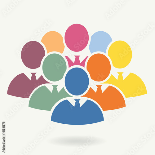 Illustration of crowd of people